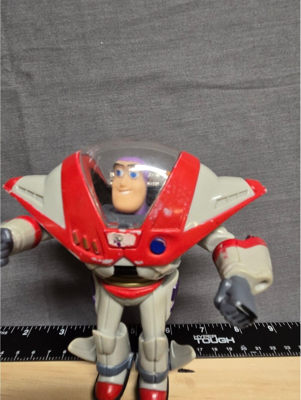 1998 RARE Buzz Lightyear action figure in red and white suit